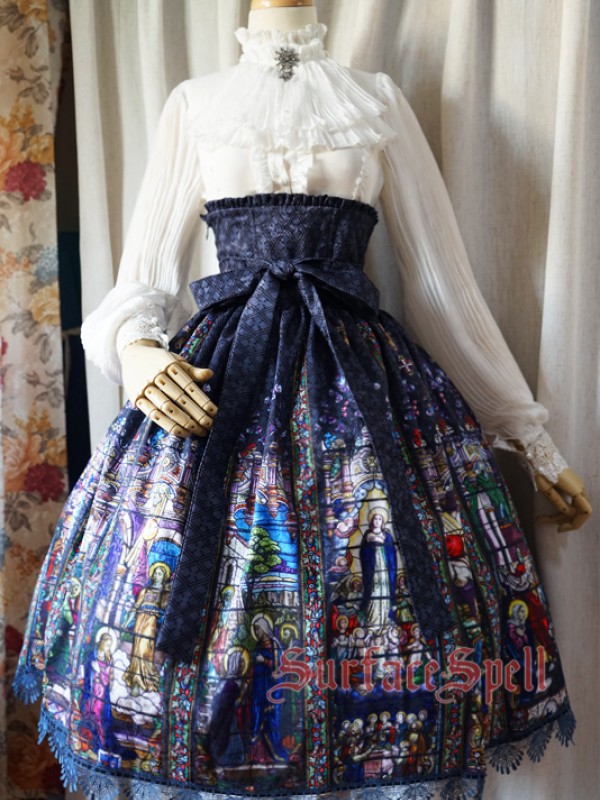 Surface Spell - Rosary High Waist Fishbone Skirt
