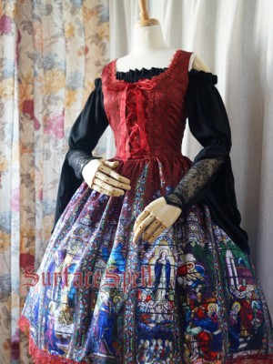 Surface Spell - Rosary Printed Gothic Jumperskirt