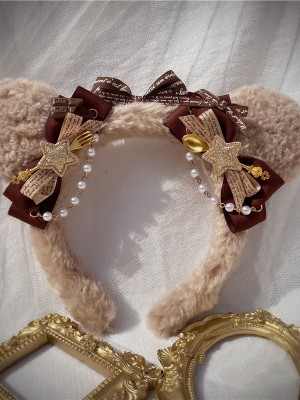 Sweet Brown Soft Furry Bear Ears KC