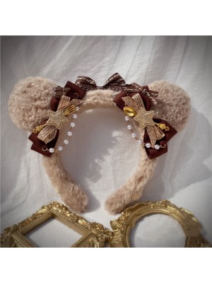 Sweet Brown Soft Furry Bear Ears KC