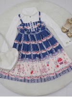 Sweet Cherry Deer Print Special Lolita Jumperskirt Sweet Cherry Deer Print Special Lolita Jumperskirt