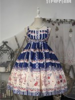 Sweet Cherry Deer Print Special Lolita Jumperskirt Sweet Cherry Deer Print Special Lolita Jumperskirt