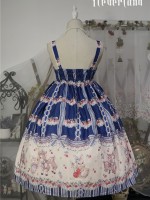 Sweet Cherry Deer Print Special Lolita Jumperskirt Sweet Cherry Deer Print Special Lolita Jumperskirt