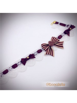 Sweet Chocolate Bowknot Choker