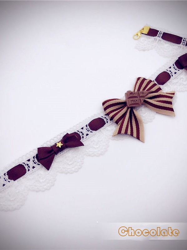 Sweet Chocolate Bowknot Choker