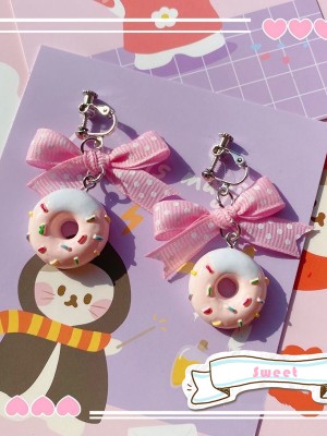 Sweet Donut Ear Clips