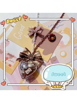 Sweet Heart Bowknot Necklace