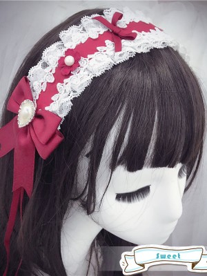 Sweet Lolita Red Lace Headband