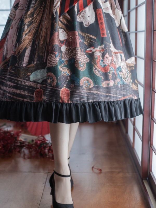 Takiyasha the Witch and the Skeleton Spectre Cross Collar Japanese Style Jumperskirt Takiyasha the Witch and the Skeleton Spectre Cross Collar Japanese Style Jumperskirt