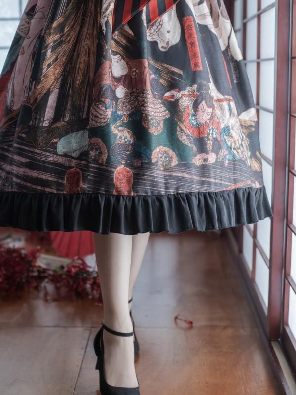 Takiyasha the Witch and the Skeleton Spectre Cross Collar Japanese Style Jumperskirt