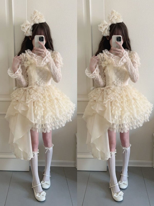 【Thousand layers of lace】~ Lolita cute jumperskirt 【Thousand layers of lace】~ Lolita cute jumperskirt