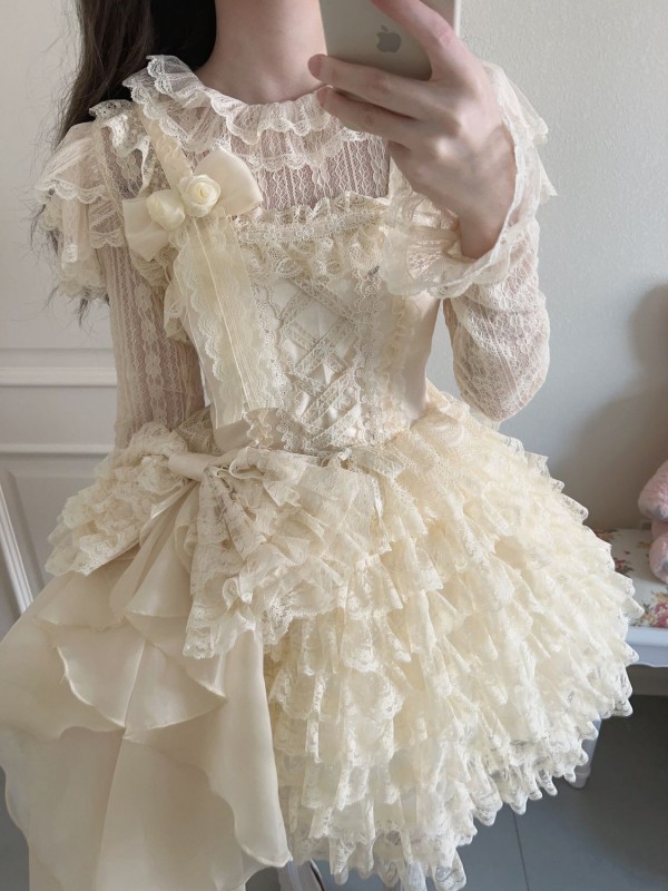 【Thousand layers of lace】~ Lolita cute jumperskirt