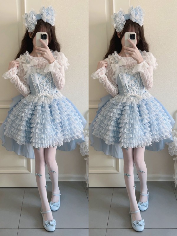 【Thousand layers of lace】~ Lolita cute jumperskirt 【Thousand layers of lace】~ Lolita cute jumperskirt