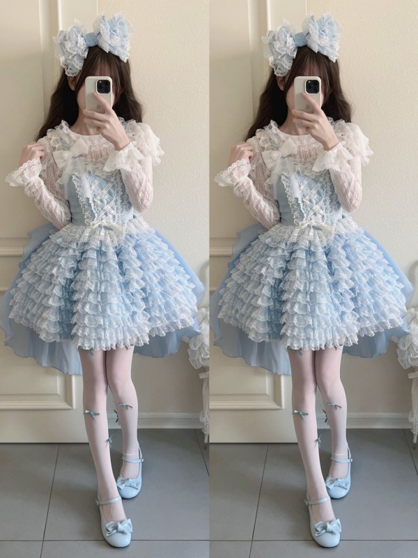 【Thousand layers of lace】~ Lolita cute jumperskirt