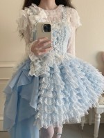 【Thousand layers of lace】~ Lolita cute jumperskirt 【Thousand layers of lace】~ Lolita cute jumperskirt