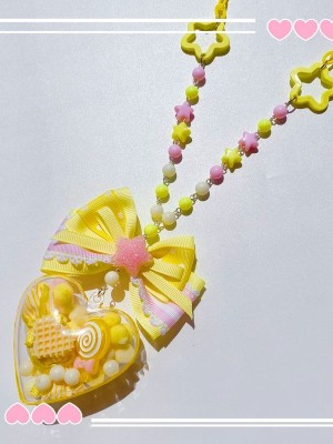 Translucent Heart-Shape Pendant Necklace