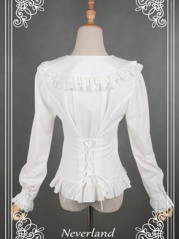Turn Down Collar Sweet Blouse Turn Down Collar Sweet Blouse