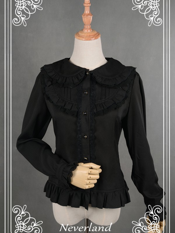Turn Down Collar Sweet Blouse Turn Down Collar Sweet Blouse