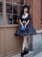 【Twilight Butterfly】~Natural fluffy Onepiece~Embroidery and printing Dismantling sleeve~Four seasons 【Twilight Butterfly】~Natural fluffy Onepiece~Embroidery and printing Dismantling sleeve~Four seasons