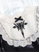 【Twilight Butterfly】~Natural fluffy Onepiece~Embroidery and printing Dismantling sleeve~Four seasons