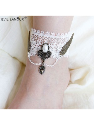 Vintage Lace Wings Anklet