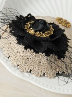 Vintage Tulle Bowknot Lady Mini Top Hat