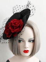 Vintage Tulle Flower Mini Top Hat