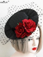 Vintage Tulle Flower Mini Top Hat