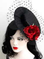 Vintage Tulle Flower Mini Top Hat