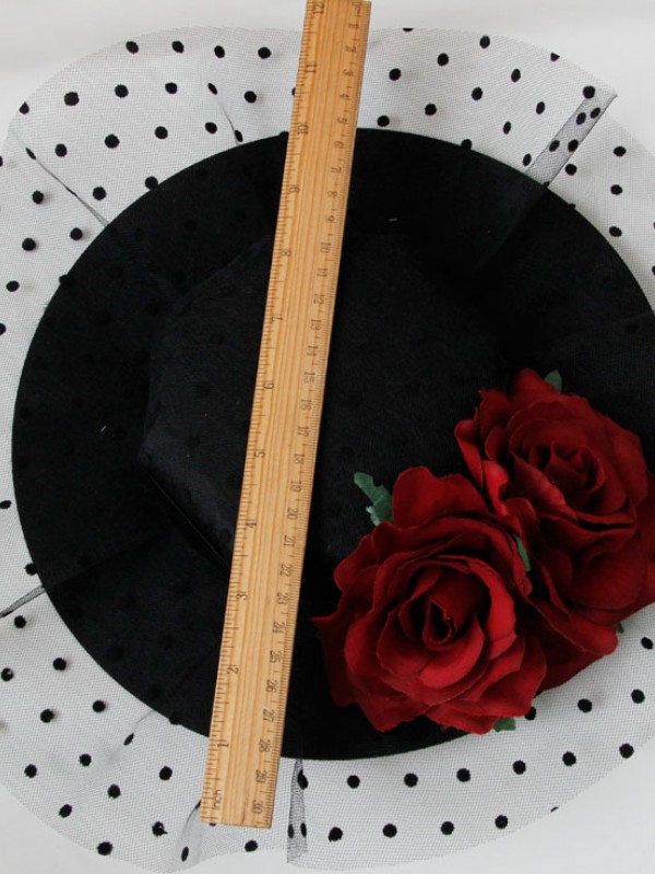 Vintage Tulle Flower Mini Top Hat