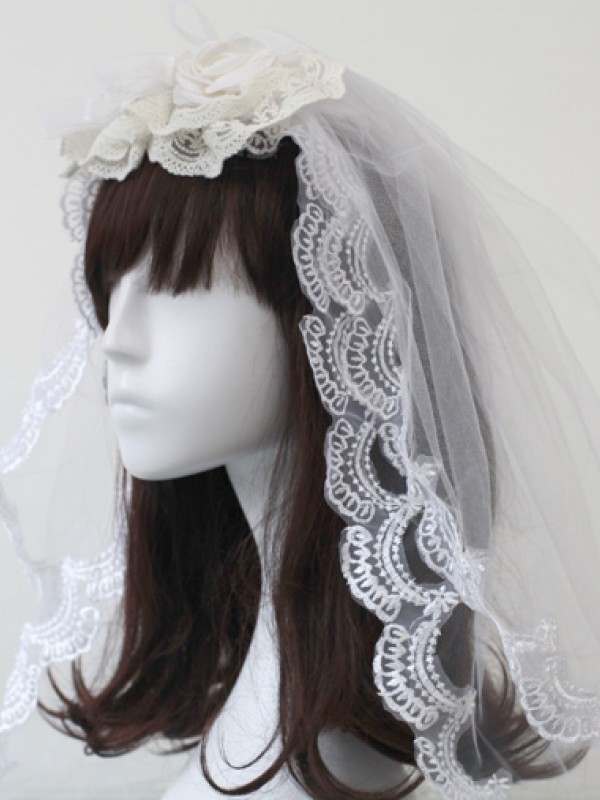 White Flower Veil White Flower Veil