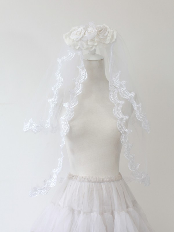 White Flower Veil White Flower Veil
