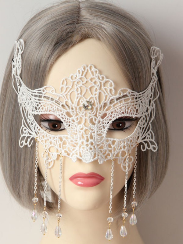 White Race Crystal Mask
