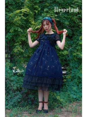 Sweet Black Wishing Stars Lolita Jumperskirt Type 3