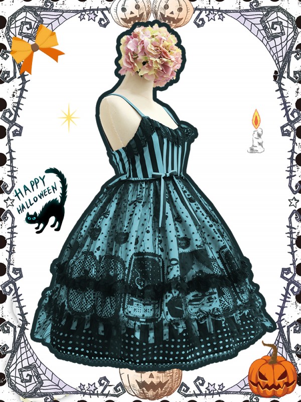 Witch Kitty Gothic Halloween Jumperskirt Witch Kitty Gothic Halloween Jumperskirt