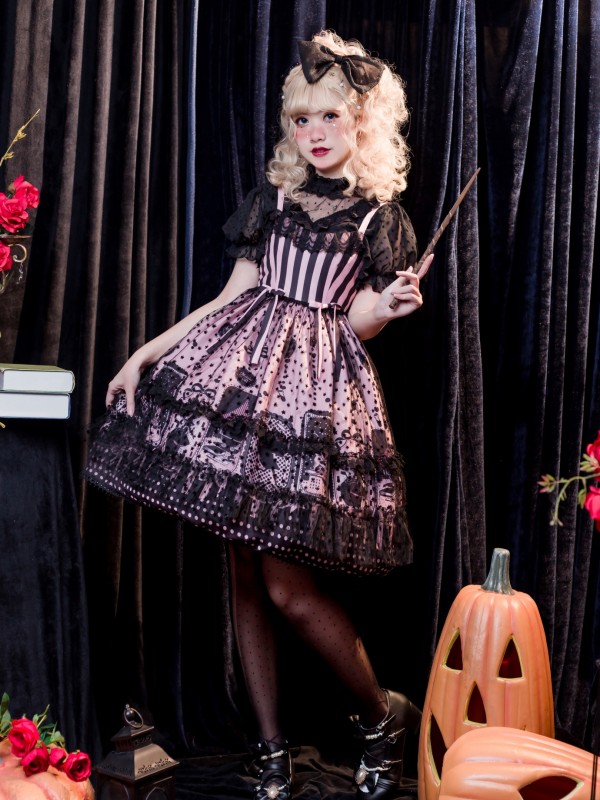 Witch Kitty Gothic Halloween Jumperskirt Witch Kitty Gothic Halloween Jumperskirt