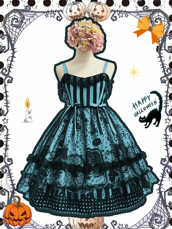 Witch Kitty Gothic Halloween Jumperskirt Witch Kitty Gothic Halloween Jumperskirt