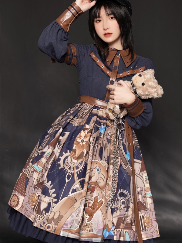 With Puji - Mechanical Bear Retro One-piece With Puji - Mechanical Bear Retro One-piece