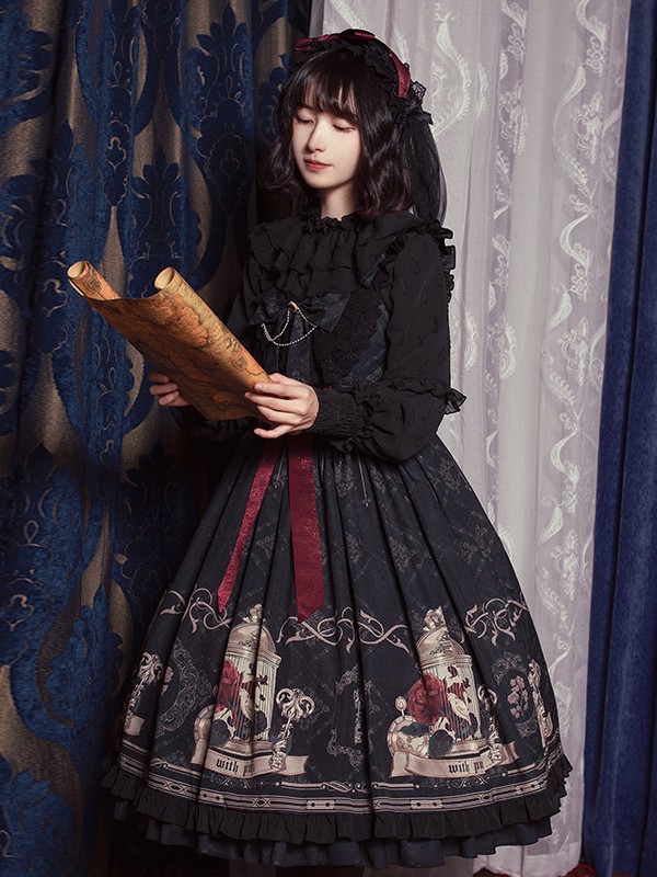 With Puji - Nightingale and Rose Elegant Jumperskirt