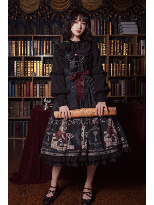 With Puji - Nightingale and Rose Elegant Jumperskirt With Puji - Nightingale and Rose Elegant Jumperskirt