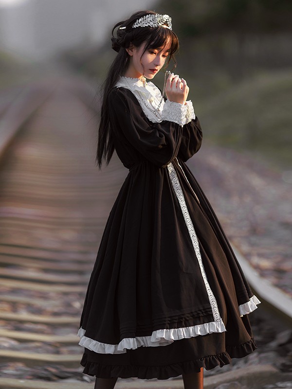 With Puji - Nun Style Elegant One-piece With Puji - Nun Style Elegant One-piece