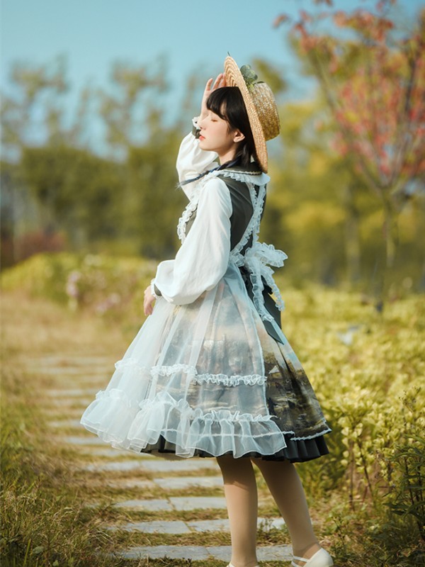 With Puji - Shimmering Light Pastoral style One-piece With Puji - Shimmering Light Pastoral style One-piece