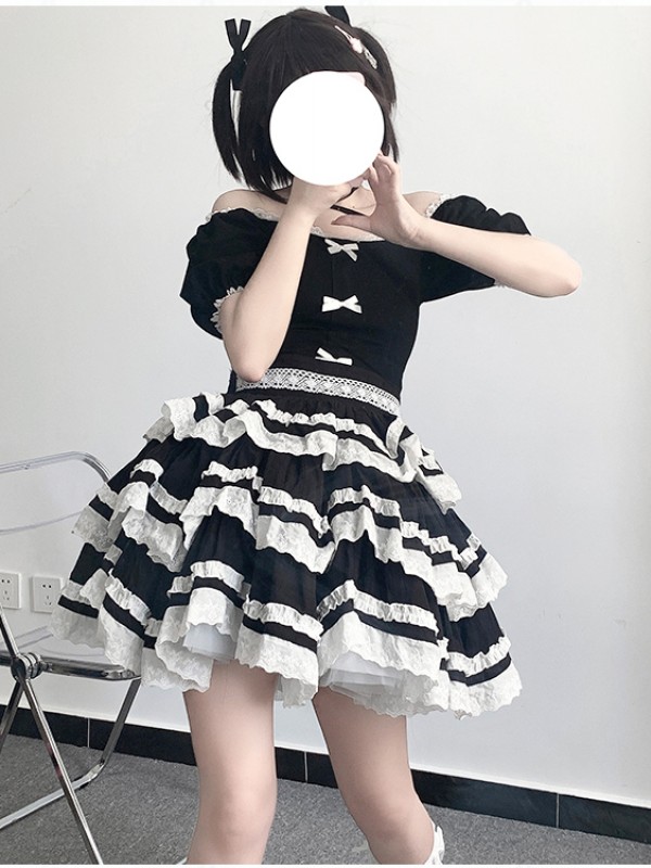 With Puji - Summer Soda Suspender Skirt With Puji - Summer Soda Suspender Skirt