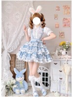With Puji - Summer Soda Suspender Skirt With Puji - Summer Soda Suspender Skirt