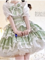 With Puji - Summer Soda Suspender Skirt With Puji - Summer Soda Suspender Skirt