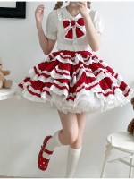 With Puji - Summer Soda Suspender Skirt With Puji - Summer Soda Suspender Skirt