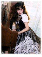YINGLUOFU - Black and White Alice One-piece YINGLUOFU - Black and White Alice One-piece