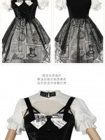 YINGLUOFU - Black and White Alice One-piece YINGLUOFU - Black and White Alice One-piece