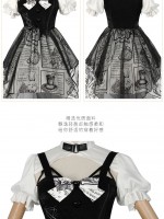 YINGLUOFU - Black and White Alice One-piece