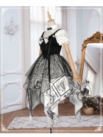 YINGLUOFU - Black and White Alice One-piece YINGLUOFU - Black and White Alice One-piece